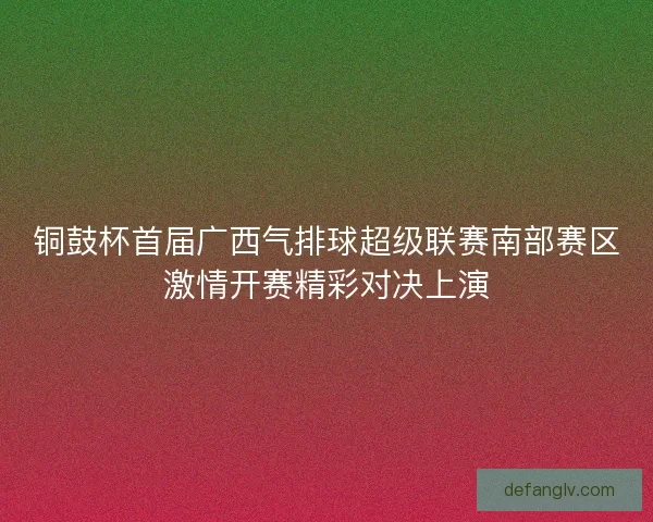 铜鼓杯首届广西气排球超级联赛南部赛区激情开赛精彩对决上演